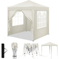 WOLTU Tonnelle 2x2m, Pergola Pliante, Barnum avec 4 Parois Latérales, Hauteur Réglable, Gazebo Imperméable, Anti-UV, Beige(Anthracite)