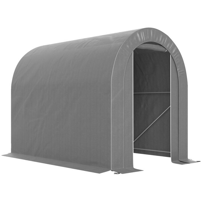 Abri de jardin - Outsunny - tente rangement extérieur vélo garage bâche PE métal galvanisé - PE - 2,4x1,6x1,9m - gris(Gris/239 x 159 x 190 cm)
