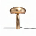 Lampe de table en métal chrome avec abat-jour en forme de dôme dimensions 15 x 15 x 30cm