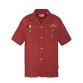 Chemise Schott SHBOWLING - SCHOTT - Rouge - Col camionneur - Manches courtes - Fermeture boutonnée(S)