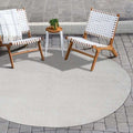 Tapis d'extérieur/intérieur aspect jute blanc D160(Blanc/120 x 120 cm/RECTANGULAIRE)
