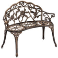 Banc de jardin alliage fonte - résistante á 2-siège rond du métal en désign ancien - - banquette - banc de jardin en fer(Bronze)