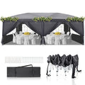 Alightup Tonnelle de Jardin,Tonnelle pliante 3 x 6m Pop Up,Hauteur Réglable,Imperméable,Protection de UV,Gris(Bleu/2 x 2 m/4 rideaux)
