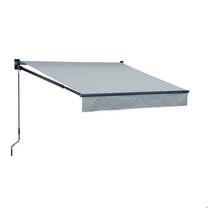 Store banne SAULE 2,5 × 2m - Toile grise et structure grise(Anthracite)