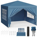 WOLTU Tonnelle de Jardin, Tente Pliante, Auvent Imperméable, Protection du Soleil UV 50+, Hauteur Réglable 3x3m, Bleu(Anthracite)