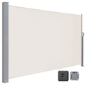 Store Latéral 180 x 300 cm, Brise-Vue Rétractable, Auvent extérieur, Résistant aux Intempéries, pour Jardin, Terrasse, Beige(Beige/160 x 400 cm)