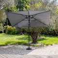 Parasol droit HAPUNA rectangulaire 2x3m gris(Beige)