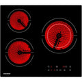 Plaque de cuisson - WEHIMO - Vitrocéramique - 3 feux - 5500W - Noir - 59x52 cm(3 Foyers)