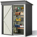 Abri de jardin - BEALIFE - BEALIFE 162x94x182 cm - Acier galvanisé - Porte verrouillable - Étanche anti-UV(Gris)