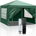 Tonnelle Pliant 3x3 m, Tonnelle de Jardin Imperméable avec 4 côtés, pour Reception/Camping,Vert(Bleu/2 x 2 m/4 rideaux)