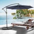 Parasol - Gutent - Double face - Rectangulaire - Mât déporté - Bleu marine(Bleu)