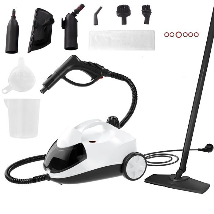Nettoyeur Vapeur - Avec 13 accessoires - 4.5 bars - 2000W-Pour Cuisine/Salle de Bain/Maison/Auto/Tissus(Blanc)