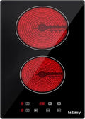 Plaque Vitrocéramique - ISEASY - 2 Feux - 3000W - Sensitives - Verrouillage enfant(2 Foyers A)