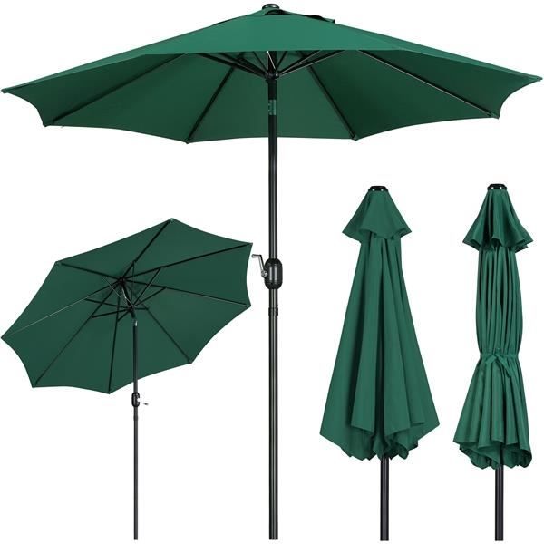 Parasol de Jardin Inclinable - 270cm - Vert Foncé - YAHEETECH(Bleu/Diamètre : 230 cm)