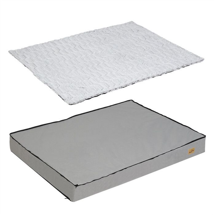 BingoPaw Panier Chien Orthopédique Coussin Chien Déhoussable Tapis Chien Grande Taille Lavable, 120x90x10cm(2XL)
