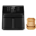 Friteuse sans huile COSORI - Premium II Chef Edition - Capacité 6,2L - 12 programmes - Pack 50 papiers cuisson - 1700W - Noir(Noir)