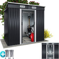 GARDEBRUK® Abri de Jardin métal L 2m² Fondation 200x125x185cm Porte coulissante Anthracite cabane de Jardin cabanon Rangement 3,4m³(L)