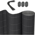 WOLTU Canisse PVC pour jardin balcon terrasse. Balcon clôture brise-vent. Stores Balcon. Brise vue 500x160cm. Gris(300 x 100 cm)