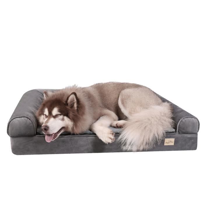 BingoPaw Panier Chien XXL Déhoussable Canapé Chien Orthopedique Ultra Doux Lit pour Chien Grande Taille, 135 x 100 x 24 cm(2XL)