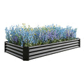 Jardinière surélevée extérieure - BELLEMAVE - Bac de jardin en métal - Sans fond - 232 x 113,5 x 30 cm - Noir(Noir/120 x 60 x 30 cm)