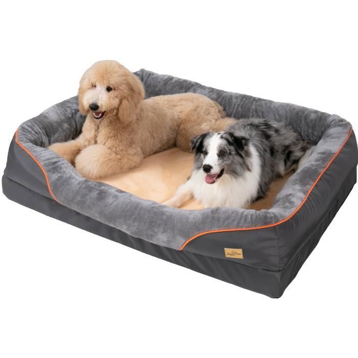 BingoPaw Panier Chien Dehoussable Coussin Chien Orthopédique Lit Chien Grande Taille, 135 x 100 x 33cm(3XL)