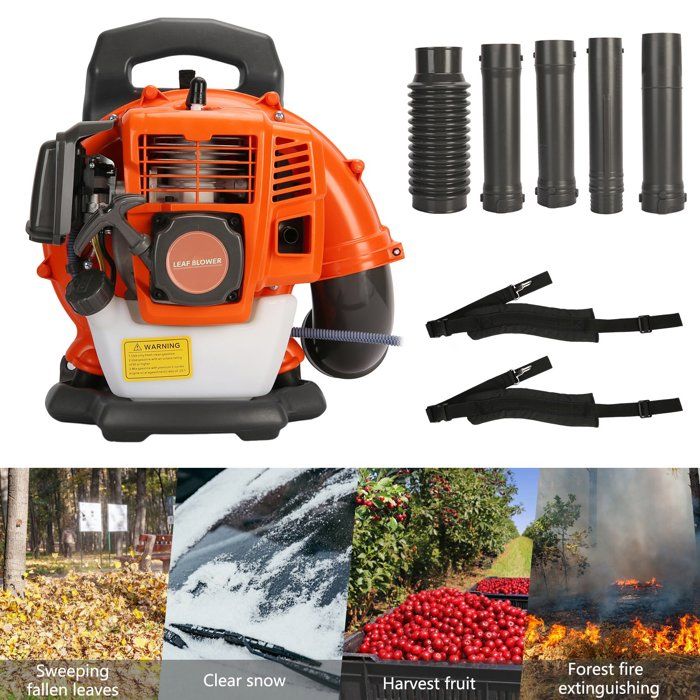 EB430 Souffleur à dos 1250W - longue buse - conception ergonomique - 1250W - 6800r/min - 180 x 45 x 45cm - ORANGE(EB430)