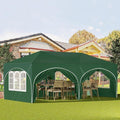 WOLTU Tonnelle de Jardin, Pergola Pliante, 3x6m avec 6 Parois Latérales, Barnum Hauteur Réglable, Imperméable, Anti-UV, Vert(Bleu)