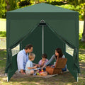 2*2M tonnelle pliant , 2 portes + 2 fenêtres, imperméable, vert, tente de camping(Bleu/2 x 2 m/0 rideaux)