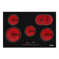 Plaque Vitrocéramique - ISEASY - 5 Feux - 8600W - Écran Tactile - Verrouillage Enfant(5 Foyers B)