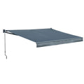 Store banne SAULE 3,95 × 3m - Toile anthracite et structure grise(Anthracite)